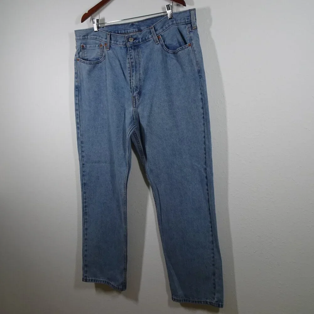Levi's 550 Relaxed Jeans Men's Size 42x32 Blue Denim Cotton Loose Fit